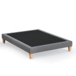 Sommier dco tapissier gris orage - someo 160x200