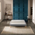 Sommier dco tapissier mediano gris clair - bultex 140x190