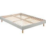 Sommier kit dco  lattes en bois massif gris chin - merinos 90x200