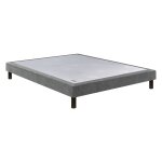 Sommier nature confort ferme 15 cm - epeda chenill gris 2x90x200
