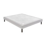Sommier nature confort ferme 15 cm - epeda gris souris 160x200