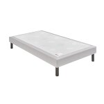 Sommier nature confort ferme 15 cm - epeda gris souris 80x200