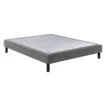 Sommier nature confort mdium 18 cm - epeda chenill gris 160x200