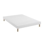 Sommier tapissier blanc 13 cm lune - someo 140x190