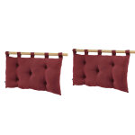 Terre de nuit lot de 2 ttes de lit  suspendre double gaze 50x80 cm bordeaux