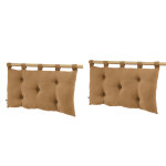 Terre de nuit lot de 2 ttes de lit  suspendre double gaze 50x80 cm marron