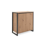 Terre de nuit commode 2 portes en bois imitation chne - co7109 - 1