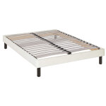 Terre de nuit sommier kit dco cru tapissier pieds inclus - 140x190