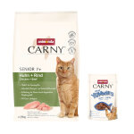 1, 75kg senior poulet + b?uf carny animonda croquettes pour chat + friandises 50g offertes !