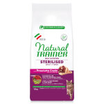 9kg sterilised jambon cru natural trainer croquettes pour chat + 1kg offert !