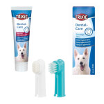 100g dentifrice � l'ar�me de b?uf, brosses � dents et de massage, 50ml spray dentaire trixie pour chien ...
