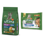 10kg st�rilis�, senior ultima croquettes pour chat + 4x70g senior poulet, b?uf expert nutrition ultima ...