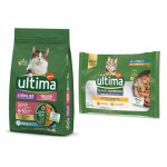 10kg st�rilis� truite ultima croquettes pour chat + 4x70g app�tit difficile thon, poulet expert nutrition ...
