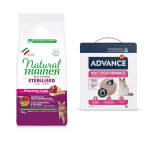 10kg sterilised jambon cru natural trainer croquettes pour chat + 6l advance liti�re offerte !