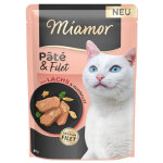10x85g miamor pt & filet de saumon nourriture pour chats humide