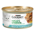 24x85g gourmet nature's creations mini bouchées thon, tomate - sachet pour chat 24x85g gourmet nature's creations mini bouchées thon, tomate - sachet pour chat