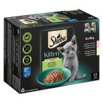 12 x 85g sheba kitten sheba kitten slection mixte en sauce (saumon; poulet), nourriture humide pour ...