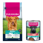 12kg adult large et giant breed agneau et riz premium nutrition eukanuba croquettes pour chien + 3x400g ...