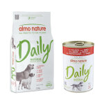 12kg all breeds b?uf & riz almo nature daily nourriture s�che pour chien + 6x400g nourriture humide