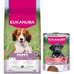 12kg puppy small et medium breed agneau et riz premium nutrition eukanuba croquettes pour chien + 3x400g ...