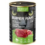 12x400g rafi cat super c?urs de gibier et de poulet nourriture humide pour chats
