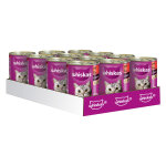 24x400g whiskas adult 1 + b?uf et foie en sauce pour chat