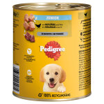 12x800g junior volaille en p�t� pedigree classic nourriture humide pour chien