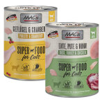 12x800g mac's lot mixte volaille, cranberries + canard, dinde, poulet - p�t�e pour chat