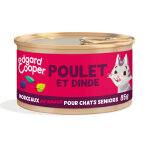 12x85g edgard & cooper senior morceaux en sauce sans crales poulet, dinde - pte pour chat