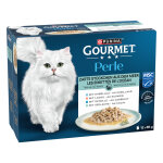 12x85g gourmet perle tendres morceaux de la mer en sauce (4 vari�t�s) p�t�e pour chat