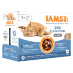 12x85g iams delights adult lot mixte mer en gele - pte pour chat