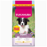 15kg puppy medium breed poulet premium nutrition eukanuba croquettes pour chien + 3kg offertes !
