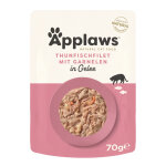 16x70g thon, crevettes en gel�e sachets - applaws - nourriture pour chat