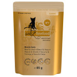 8x85g sachets fraîcheur boeuf, veau catz finefood - pâtée pour chat 8x85g sachets fraîcheur boeuf, veau catz finefood - pâtée pour chat