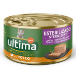 24 x 85g ultima fit & delicious strilis au poulet, nourriture humide pour chat