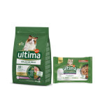 2. 5kg boules de poils, dinde ultima croquettes pour chat + 4x70g sachets offerts !