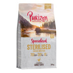 2, 5kg purizon adult sterilised poulet, poisson sans c�r�ales - croquettes pour chat