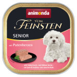 22x150 g animonda vom feinsten senior avec c?urs de dinde nourriture humide pour chien