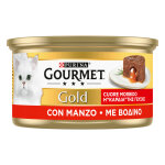 24 x 85?g gourmet gold c?ur fondant b?uf nourriture humide pour chat