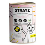 24x 400g strayz bio bo�te canard bio & patate douce nourriture pour chat humide