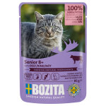 24x 85g bozita bouches en sauce senior beaucoup de b?uf nourriture pour chat humide