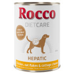 12x400g rocco diet care hepatic poulet, flocons d'avoine, fromage cottage - pte pour chien