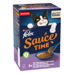 24x40g sauce time : au go�t de poulet et de saumon felix nourriture humide pour chat