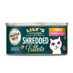 24x70g lily's kitchen shredded fillets poulet & saumon nourriture pour chats humide
