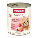 24x800g adult dinde, poulet et crevettes animonda carny - p�t�e pour chat