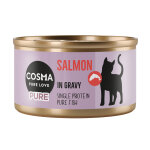 24x80g cosma pure saumon nourriture pour chats humide