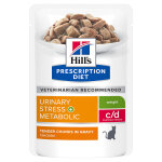 48x85g c / d urinary stress + metabolic poulet hill's prescription diet - pte pour chat