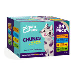 24x85g cat chunks 4 sortes edgard & cooper nourriture humide pour chat