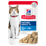 48x85g hill's science plan mature adult 7 + poisson de l?oc�an p�t�e pour chat
