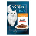 26x85g gourmet perle les aiguillettes de b?uf - p�t�e pour chat
